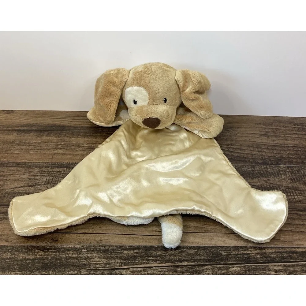 Baby Gund Tan Brown Spunky Puppy Dog Security Blanket Lovey Huggy Buddy Beige